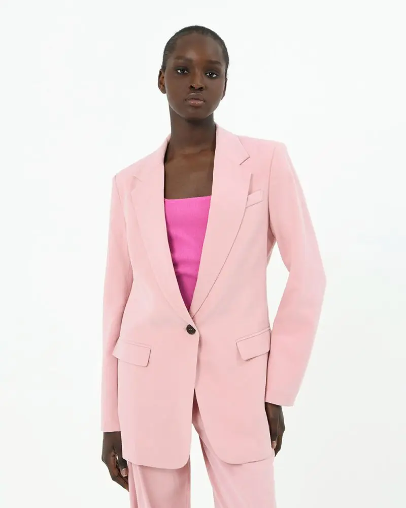 Double breasted sales suit one button