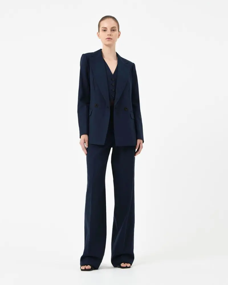 Forcast Clothing, the Demetria Double Breasted Blazer, featuring double breast style and pockets with flaps 