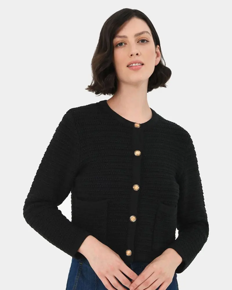 Textured cardigan clearance