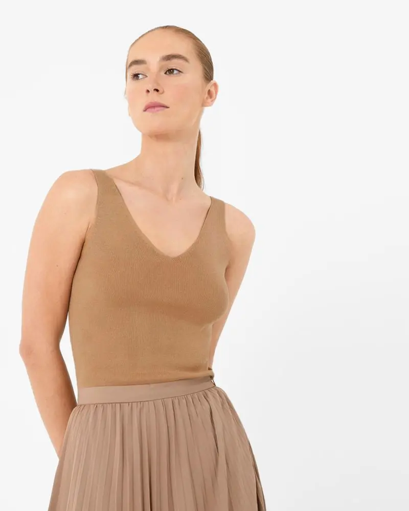 Frocast Clothing, the Shiloh V-Neck Top, featuring V-neckline in a fitted silhouette