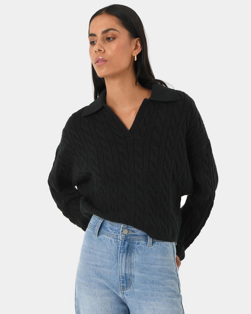 Forcast Clothing - Honesty Cable Crop Jumper