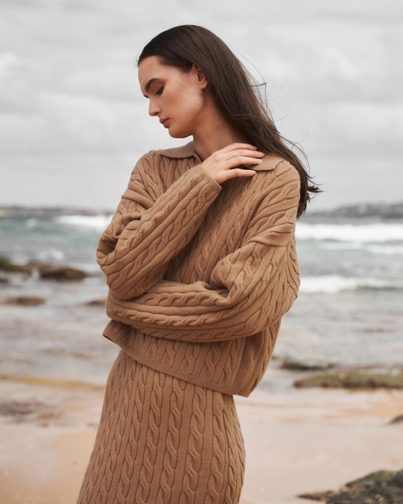 Forcast Clothing - Honesty Cable Crop Jumper