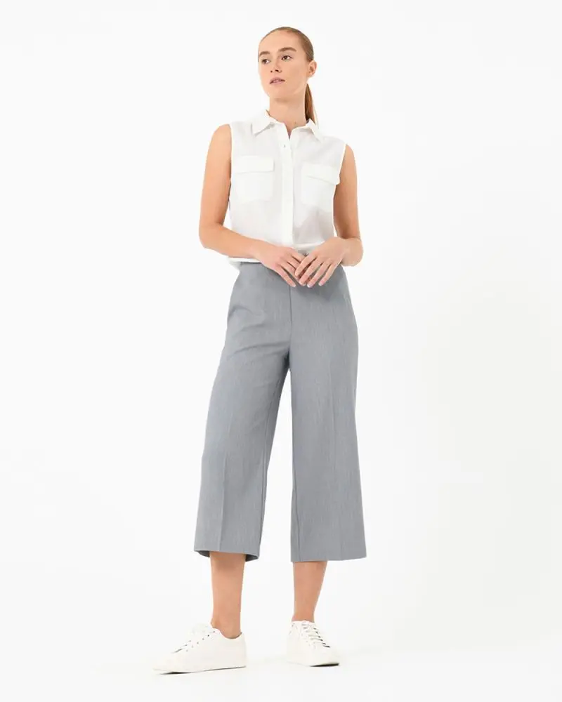 Forcast Clothing, the Levi Wide Leg Pants, featuring clean lines in a wide leg silhouette