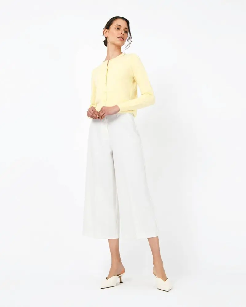 Forcast Clothing, the Orlanda 2 Wide Leg Culottes, featuring wide leg silhouette in a cropped length