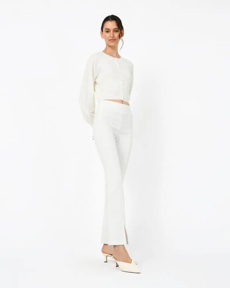 Forcast Clothing, the Marin Split Pants, features a front pleat and split leg
