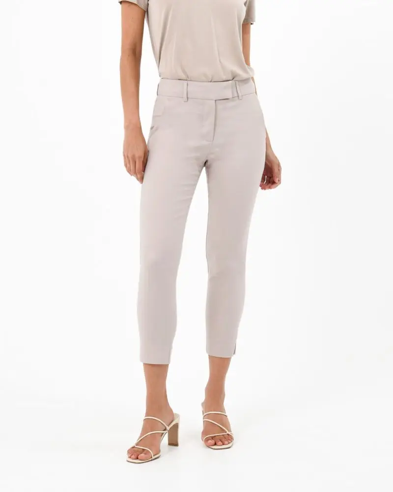 Forcast Clothing, the Josie 2 Cropped Notch Pants, featuring fitted silhouette and notch cropped hem