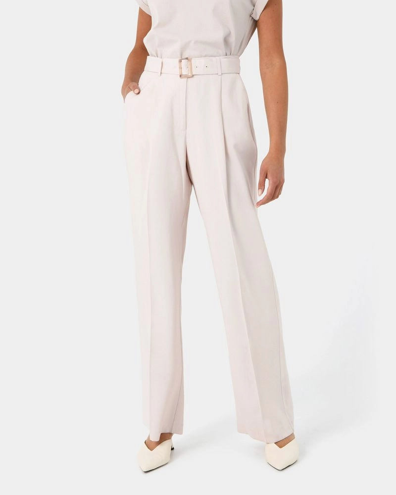 Forcast Clothing - Anali Belted Wide Leg Trousers