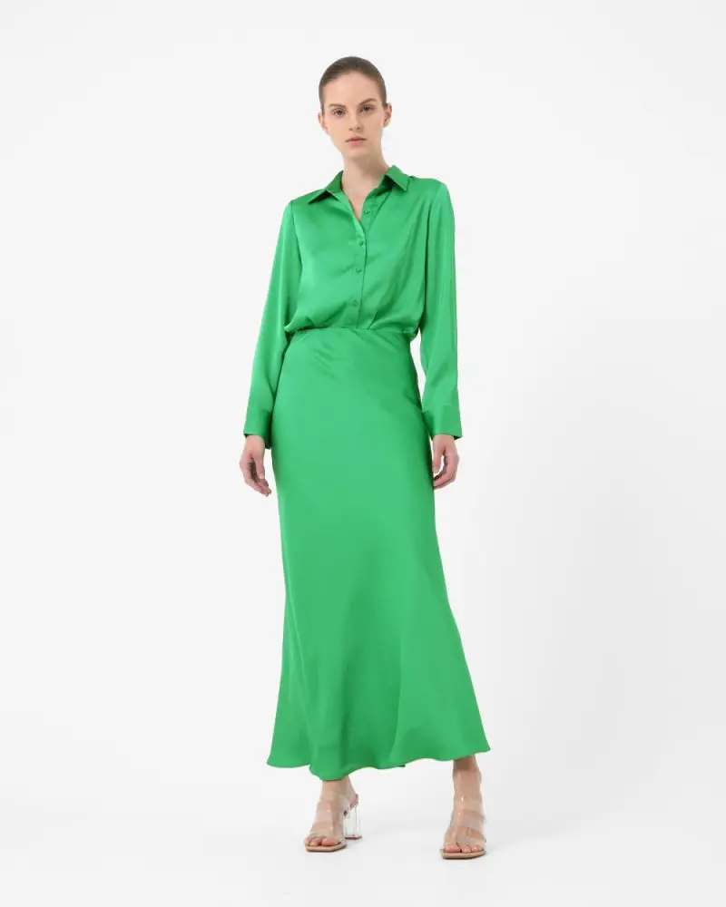 Forcast Clothing, the Coco Maxi Bias Skirt, featuring Maxi length in a maxi bias silhouette