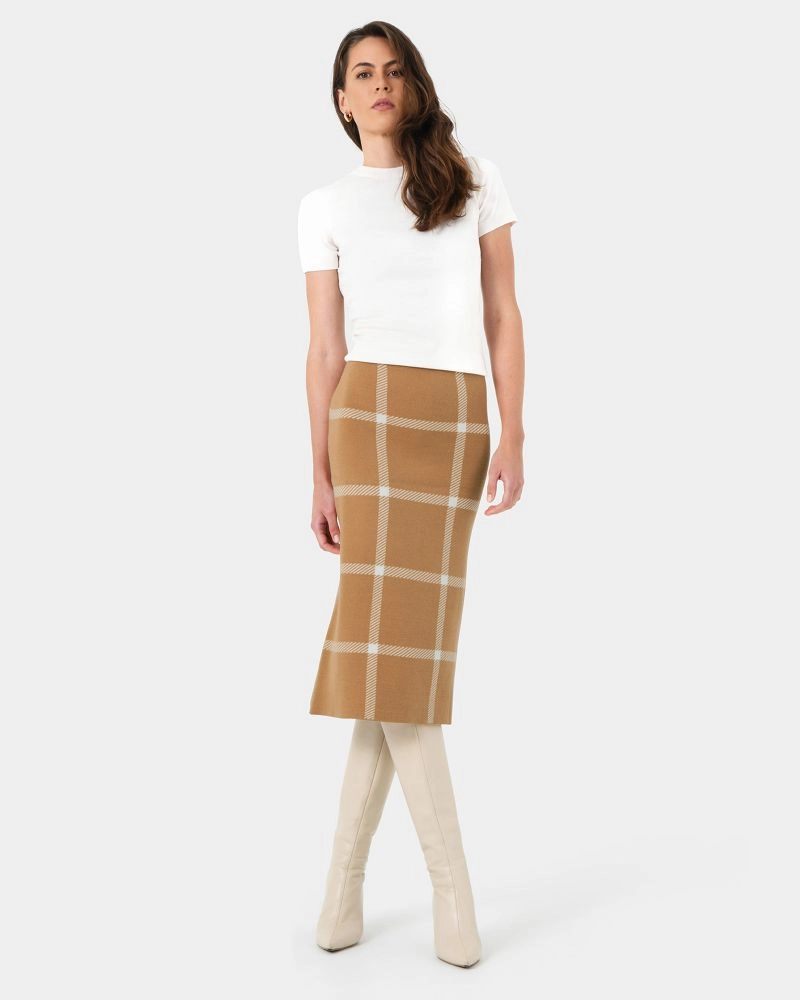 Forcast Clothing - Evia Midi Knit Skirt