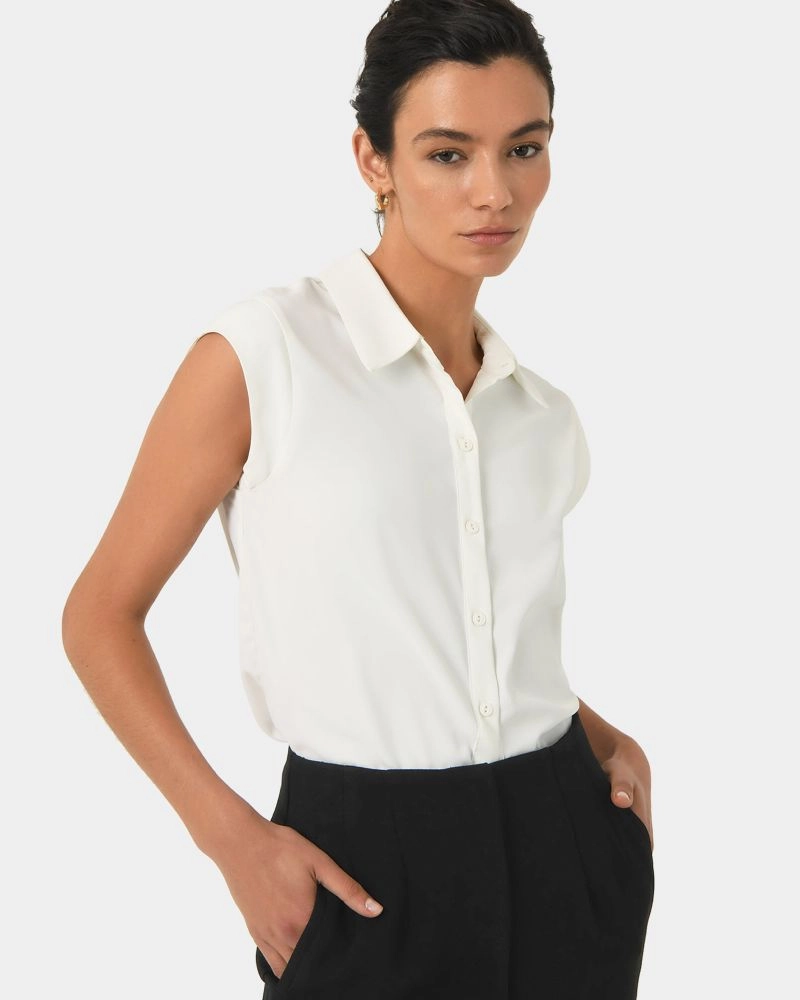 Forcast Clothing - Katerina Cap Sleeve Shirt