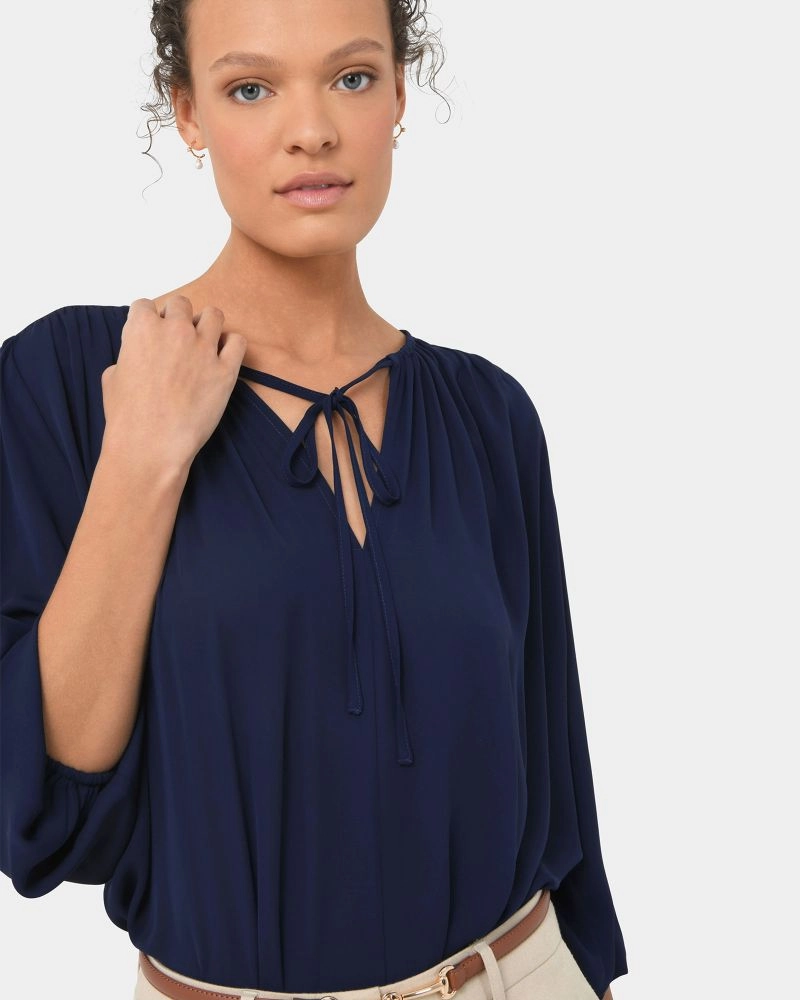Forcast Clothing - Ikaria Tie Neck Blouse