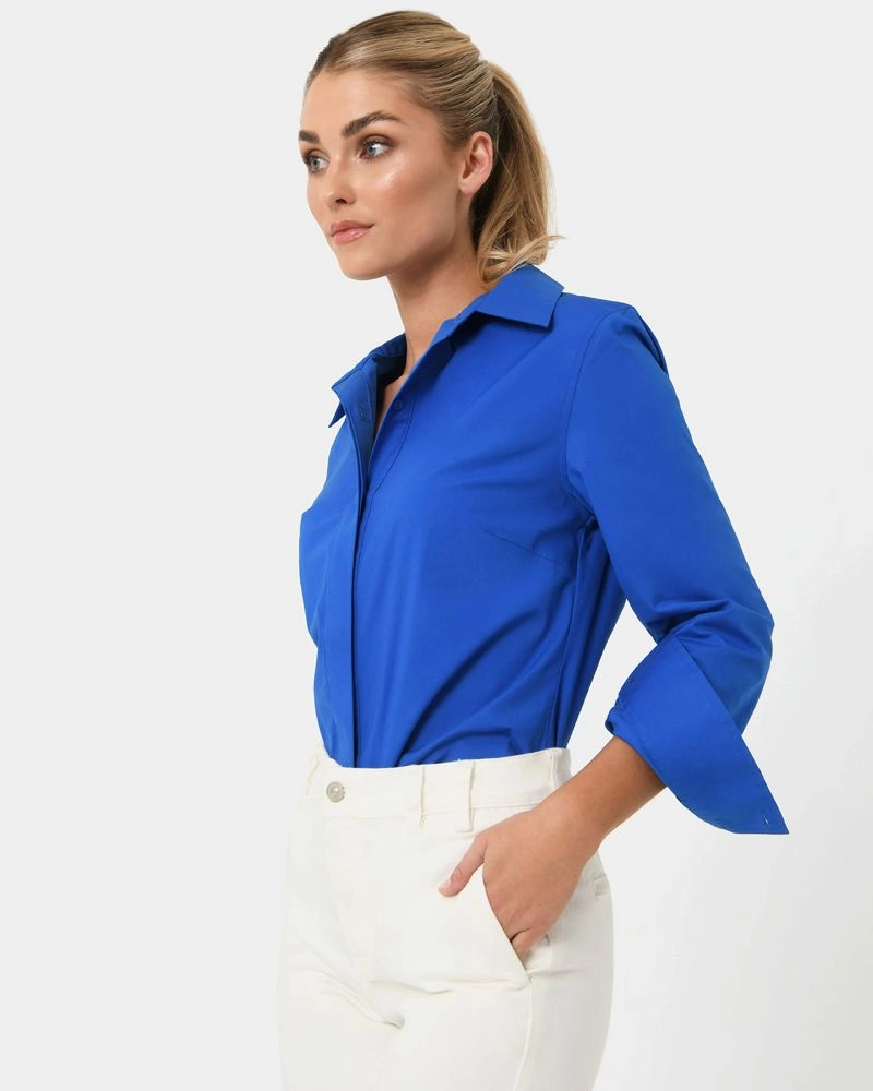Raya Slim Fit Shirt | Royal Blue | Forcast - Forcast AU