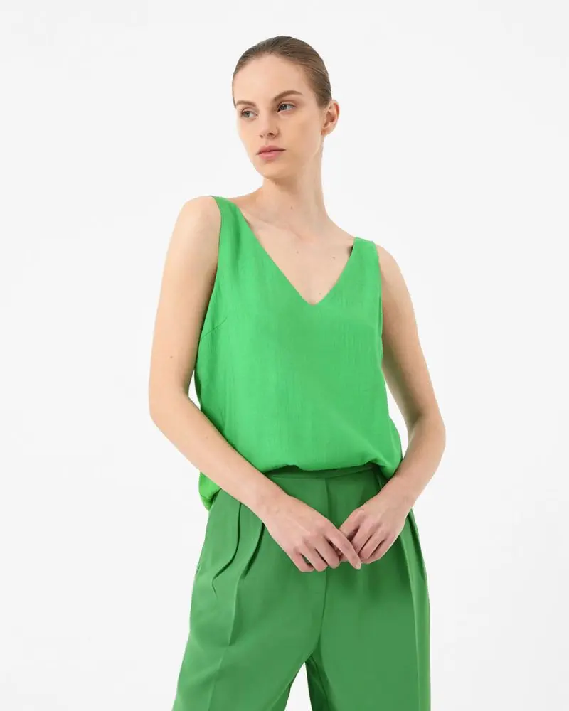 Forcast Clothing, the Johanna V-Neck Tank Top, featuring V-neckline in a relaxed fit