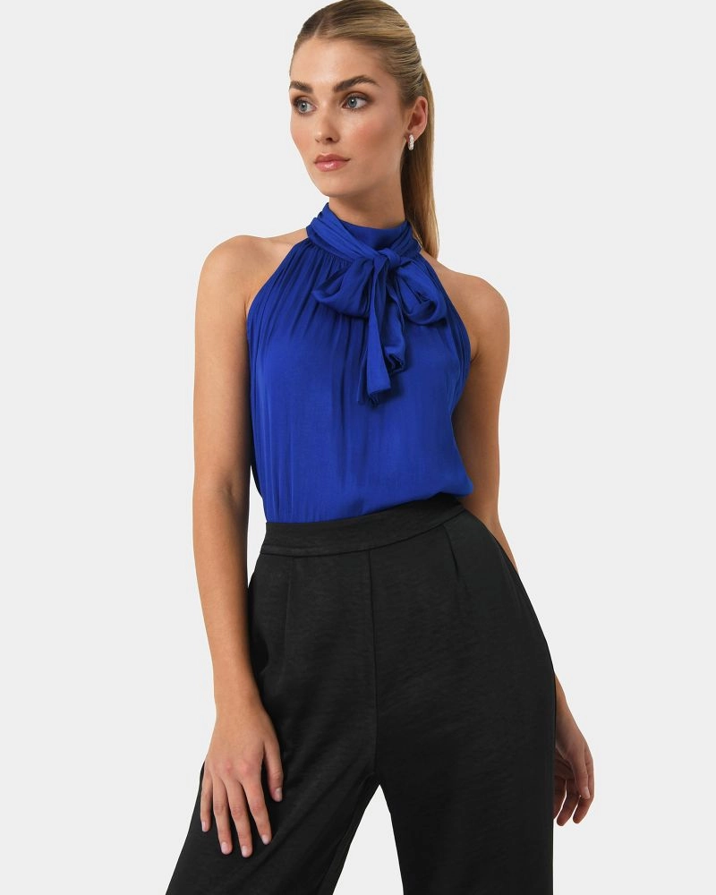 Forcast Clothing - Glory Tie Neck Top