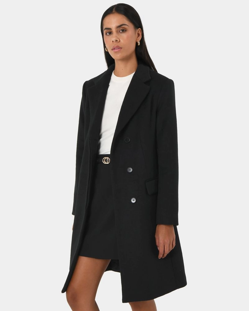 Forcast Clothing - Sanvi Chesterfield Wool Coat 