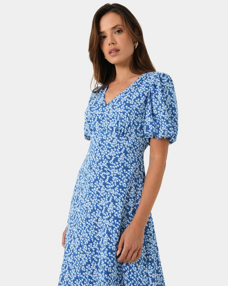 Forcast Clothing - Cora Balloon Sleeve Floral Dress