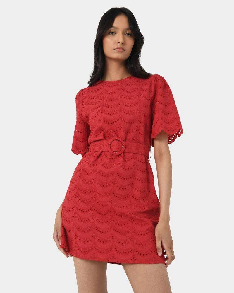Forcast Clothing - Ileana Cotton Embroidered Dress