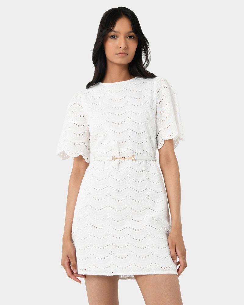 Forcast Clothing - Ileana Cotton Embroidered Dress
