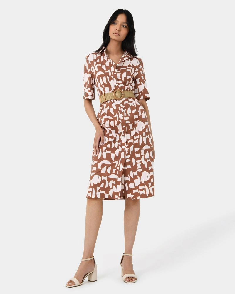 Forcast Clothing - Colleen Printed Shirt Dress
