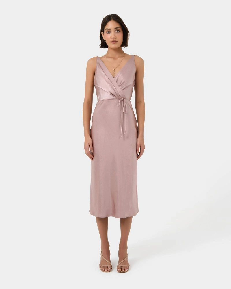 Forcast Clothing - Cherish Tie- Waist Midi Dress