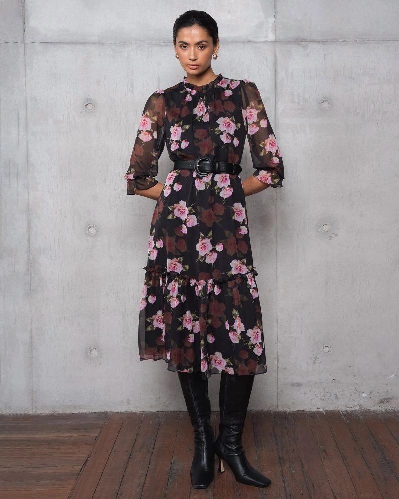 Forcast Clothing - Rose Ruffle Dress