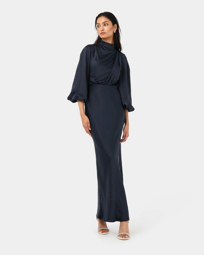 Forcast Clothing - Whitney Satin Cowl Neck Dress