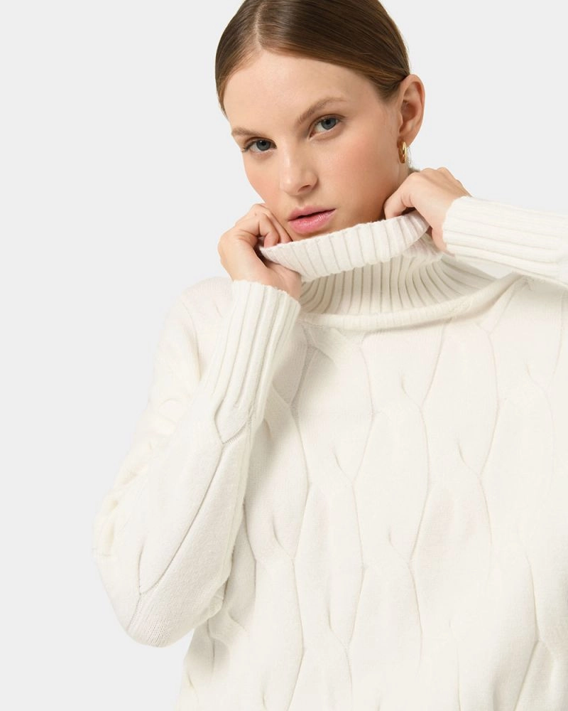 Forcast Clothing - Karma Cable Roll Neck Jumper 