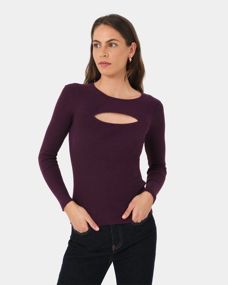 Forcast Clothing - Maryam Cut Out Knit Top