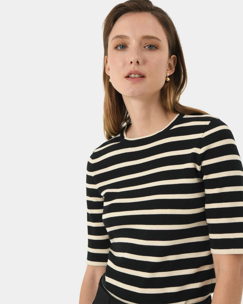 Forcast Clothing - Gaia Stripe Knit Top