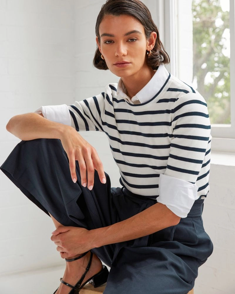 Forcast Clothing - Gaia Stripe Knit Top