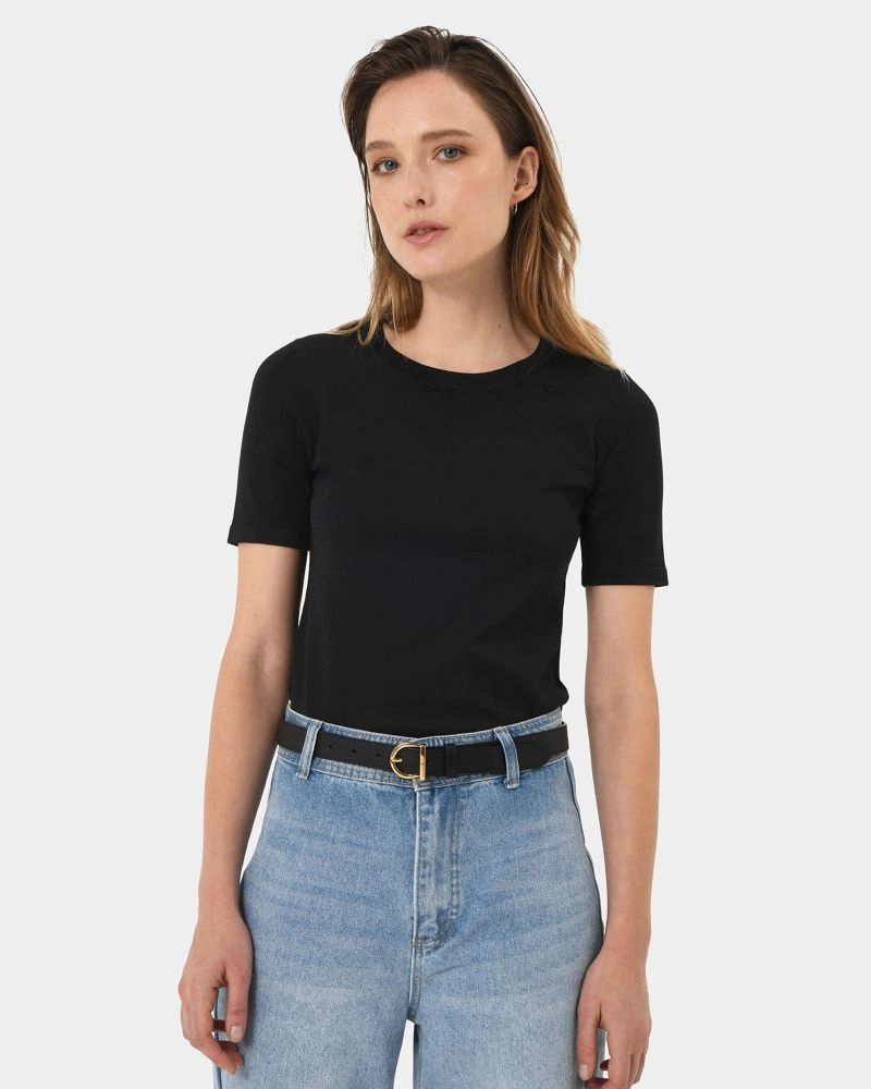 Forcast Clothing - Cindy Short Sleeve Knit Top