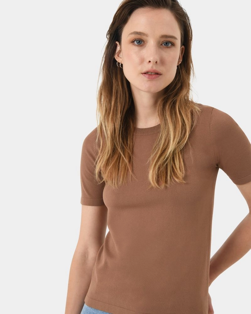 Forcast Clothing - Cindy Short Sleeve Knit Top