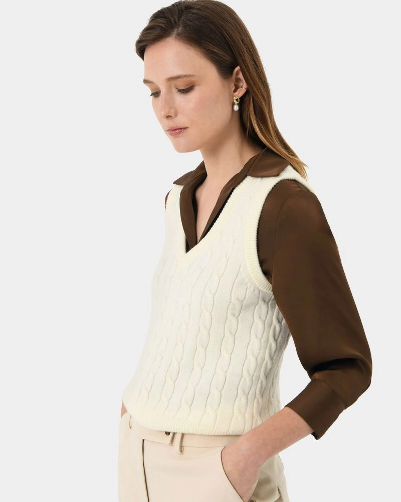 Forcast Clothing - Rene Wool Blend Knit Vest 