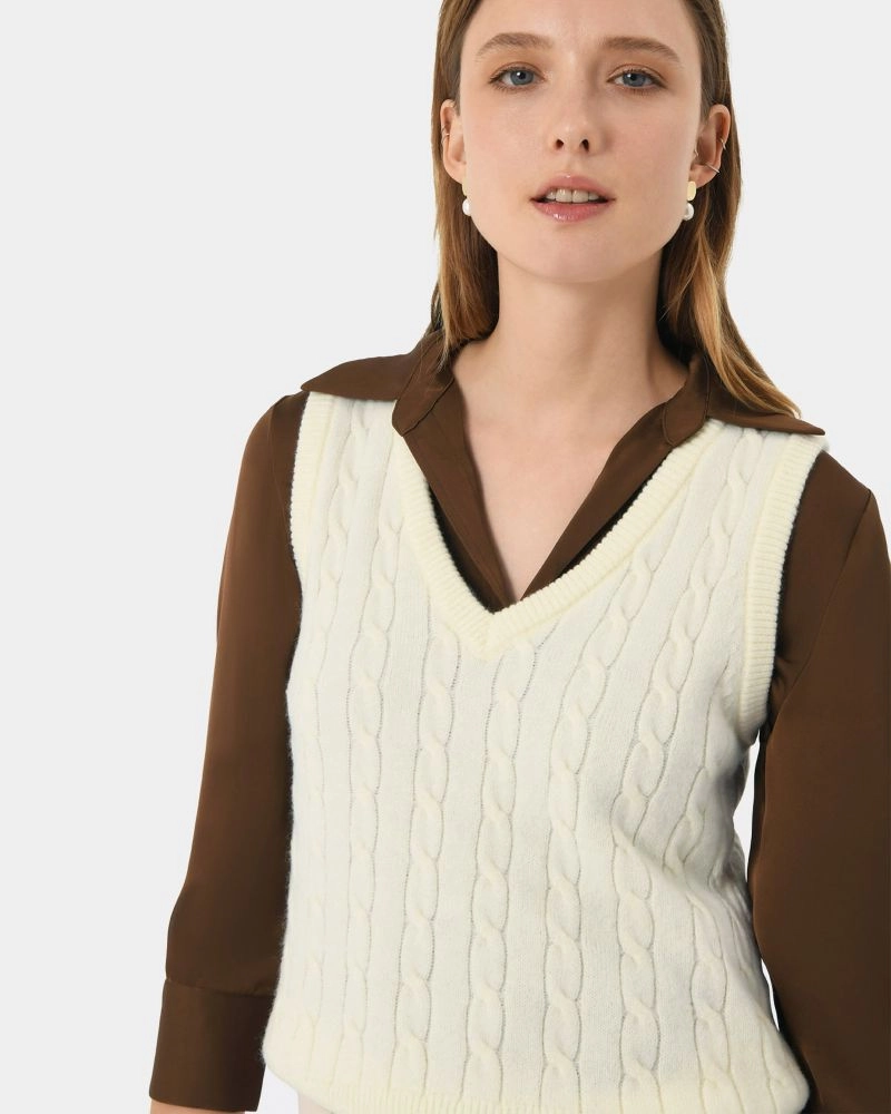 Forcast Clothing - Rene Wool Blend Knit Vest 