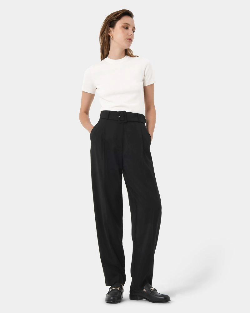 Forcast Clothing - Hazel Belted Tapered Pant