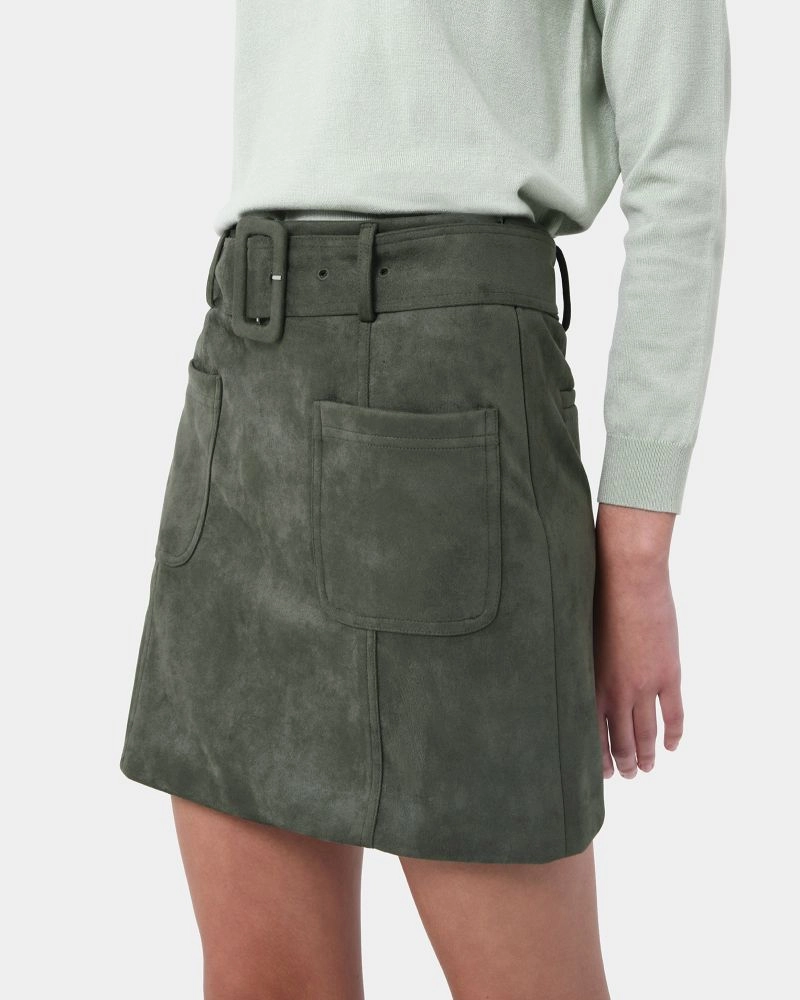 Julie Faux Suede Mini Skirt
