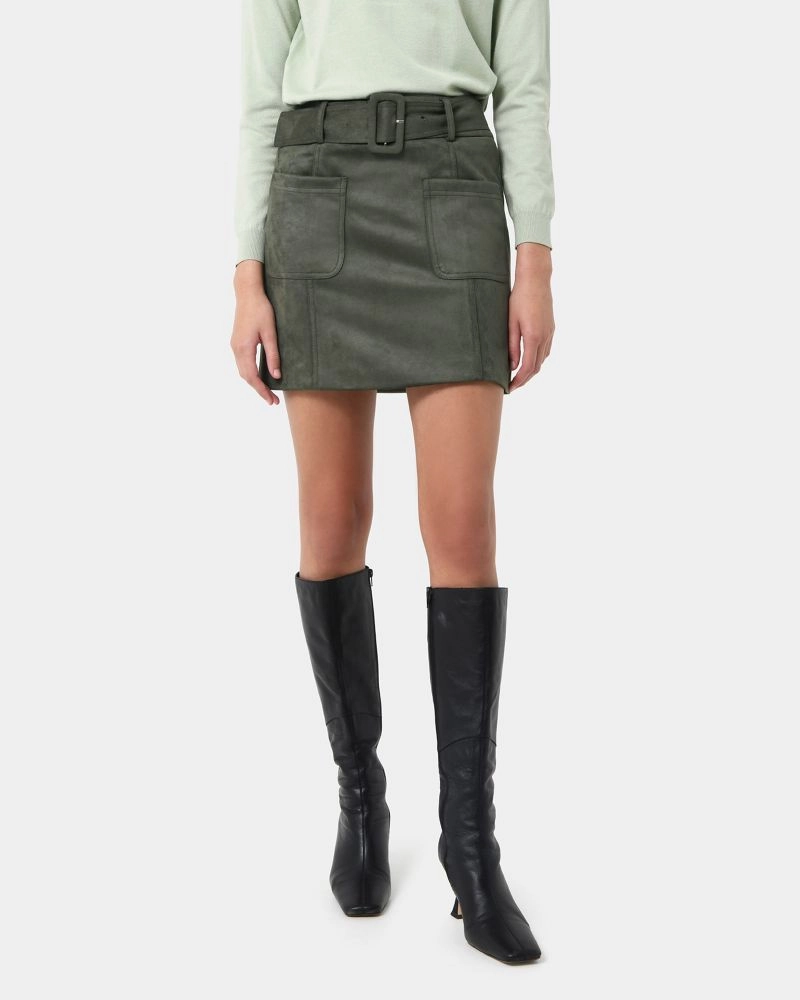 Julie Faux Suede Mini Skirt
