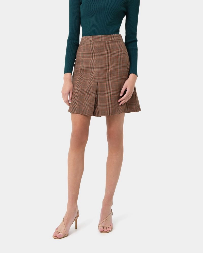 Forcast Clothing - Harlowe Check Mini Skirt