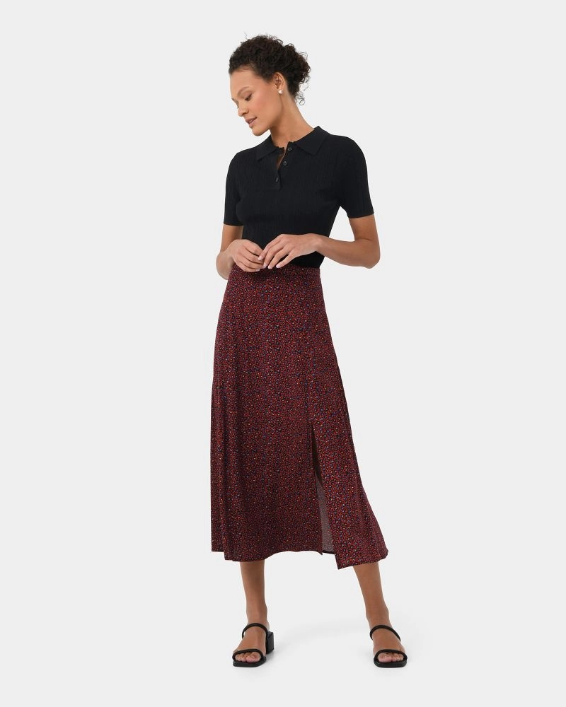 Forcast Clothing - Lilah Animal Print Skirt
