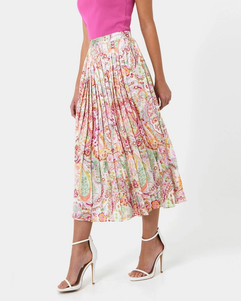 Dulce Printed Pleats Skirt | Multi | Forcast - Forcast AU