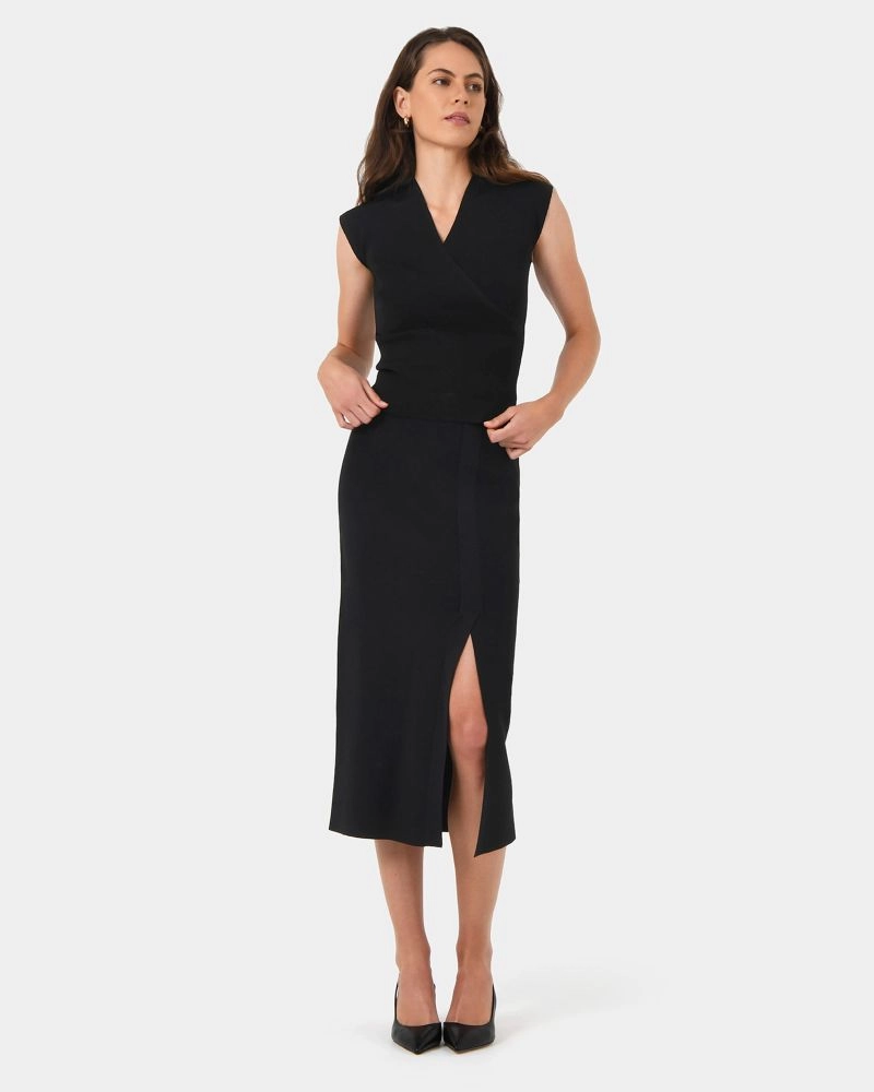 Forcast Clothing - Betty Knit Split Skirt 