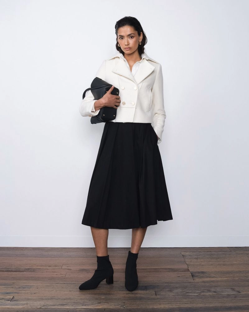 Forcast Clothing - Ryan Pleated Midi Skirt