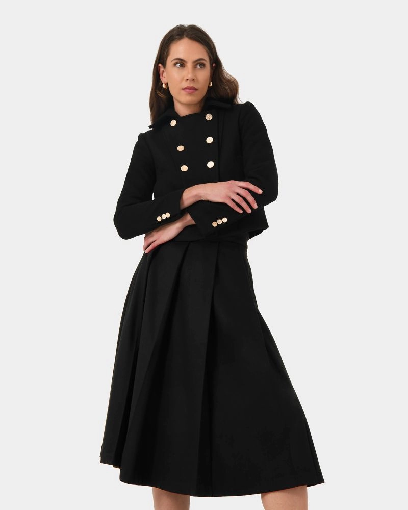 Forcast Clothing - Ryan Pleated Midi Skirt