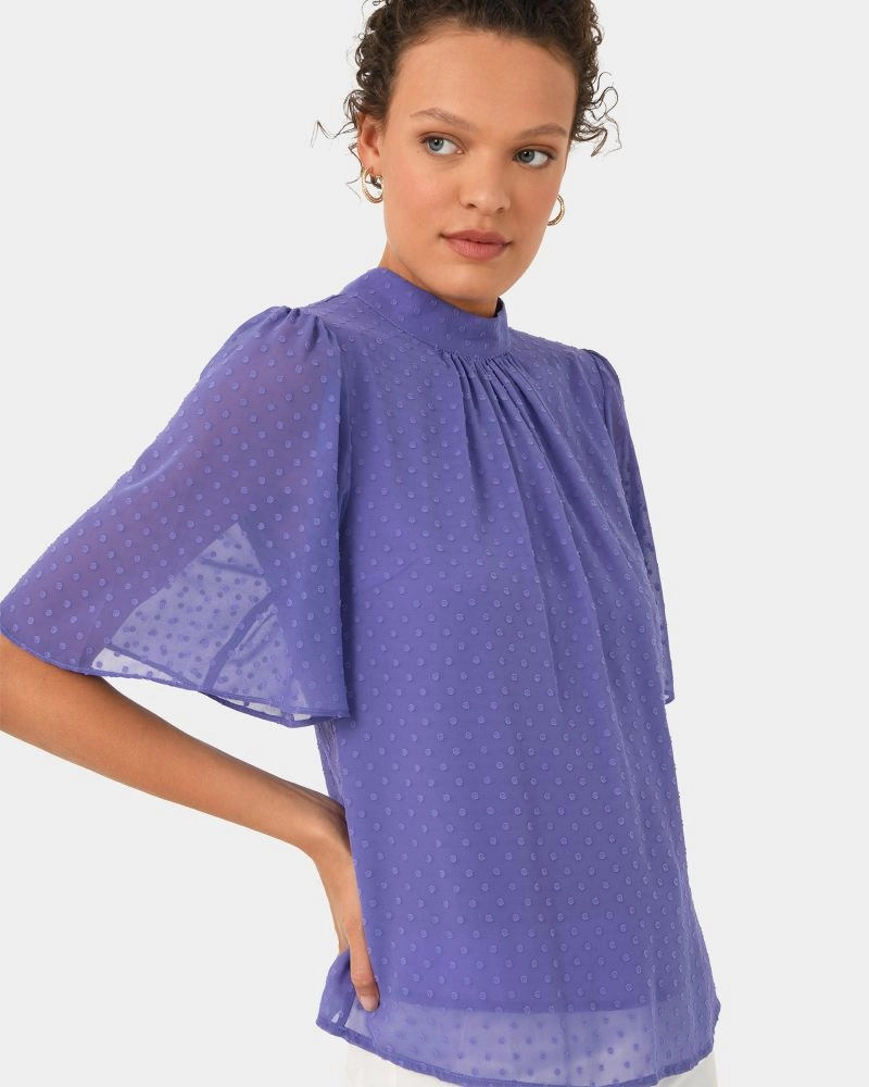 Forcast Clothing - Savina Bell Sleeve Top