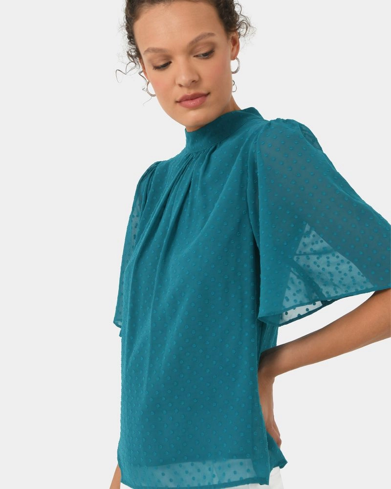Forcast Clothing - Savina Bell Sleeve Top