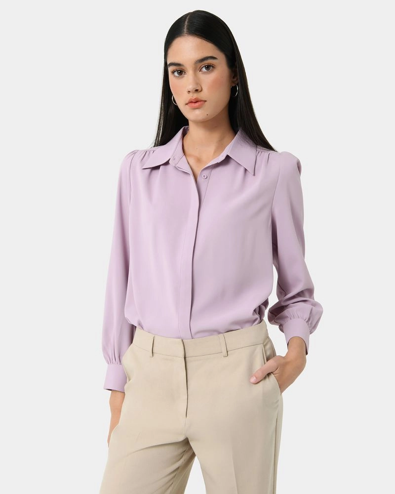 Forcast Clothing - Kensley Collared Blouse