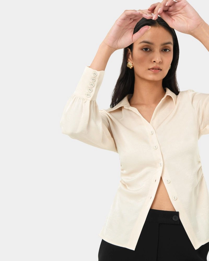 Forcast Clothing - Blair Satin Collar Blouse 