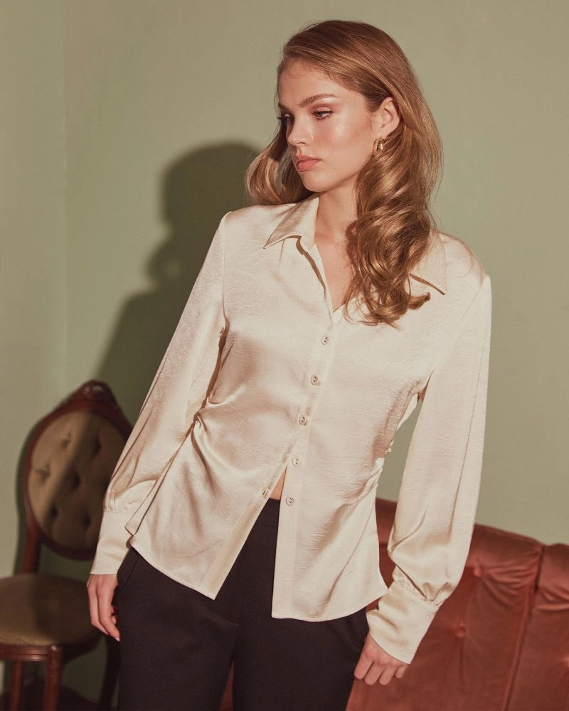 Forcast Clothing - Blair Satin Collar Blouse 