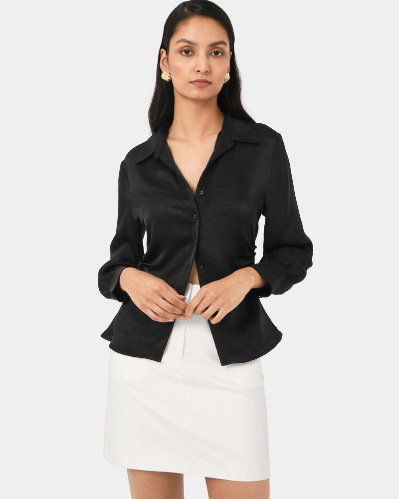 Forcast Clothing - Blair Satin Collar Blouse 