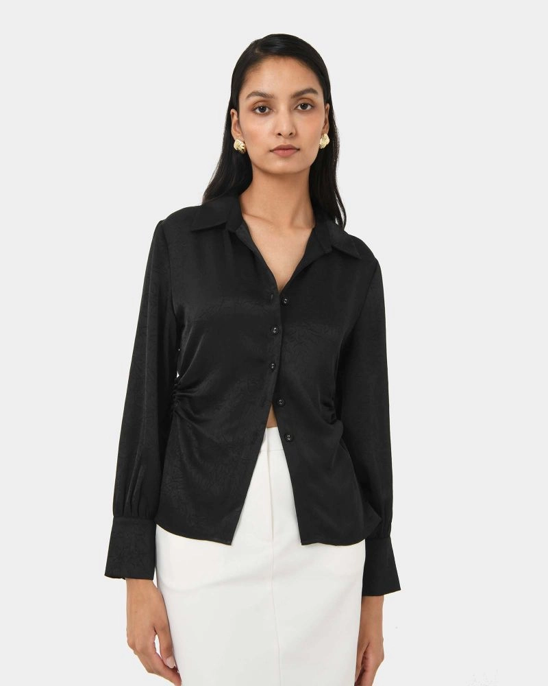 Forcast Clothing - Blair Satin Collar Blouse 